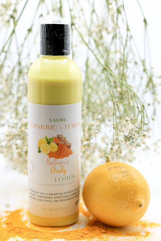 Turmeric and Lemon  Body Lotion- Brightening and Moisturizing with Vitamin C and E