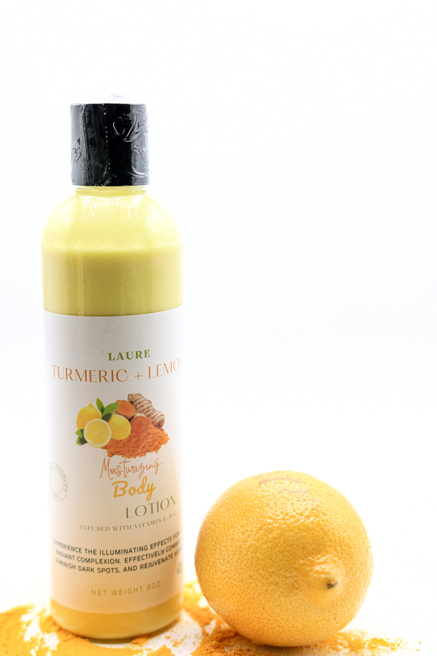 Turmeric and Lemon  Body Lotion- Brightening and Moisturizing with Vitamin C and E