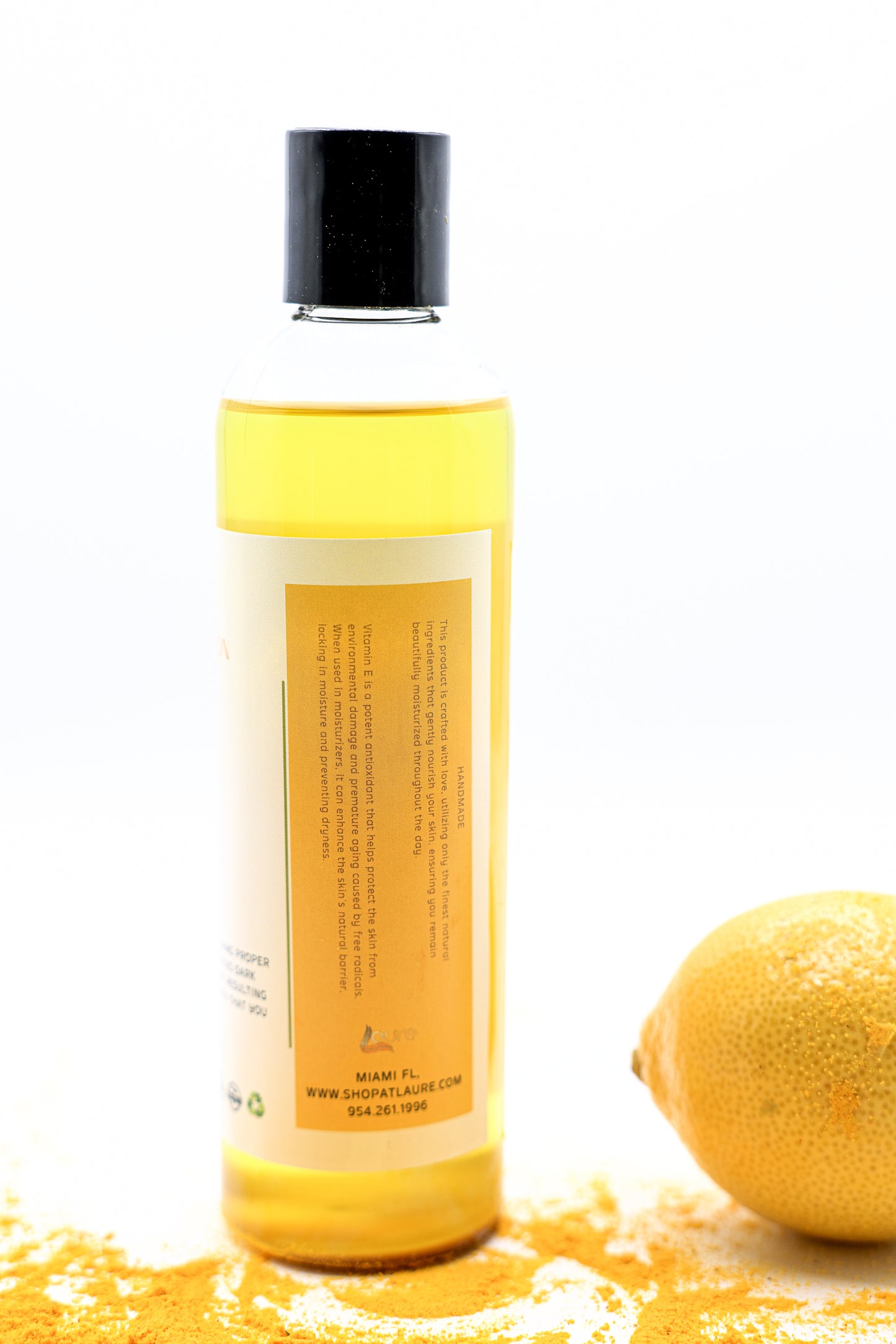 Turmeric and Lemon Body Oil-vitamin C, licorice root extract, and Vatamin E