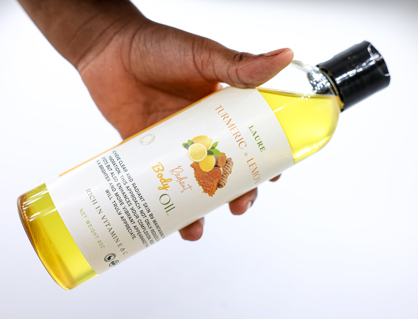 Turmeric and Lemon Body Oil-vitamin C, licorice root extract, and Vatamin E