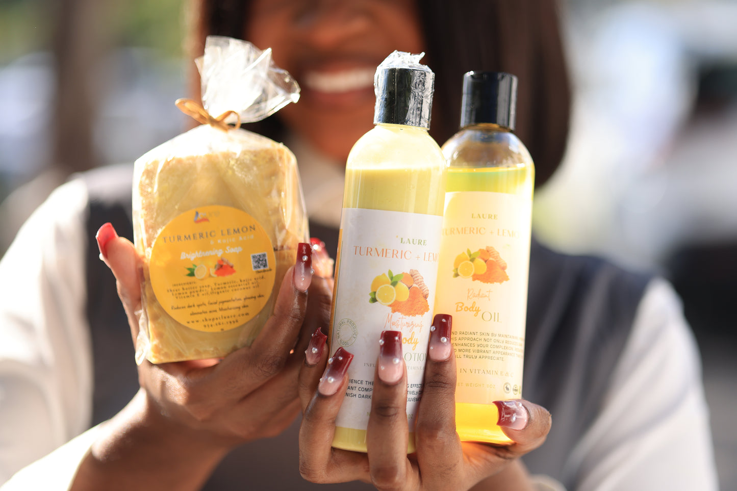 Turmeric and Lemon  Body Lotion- Brightening and Moisturizing with Vitamin C and E