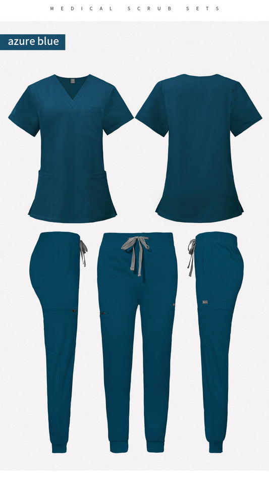 Scrubs Medical Uniform Women Scrubs Set, Top and Pants Jogger